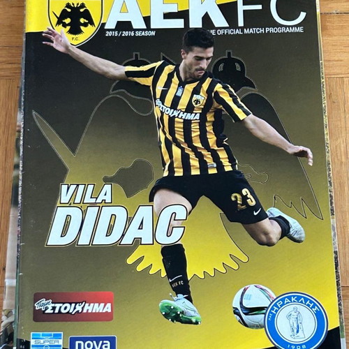 Match programme AEK-Heraklis 24/10/2015 new