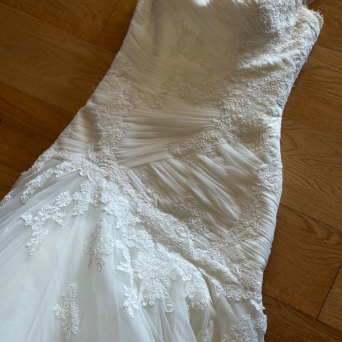 Pronovias wedding dress used, lace and French tulle, sizes 36-38