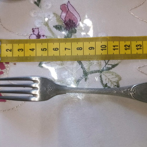 Antique cutlery set used, 15 pieces