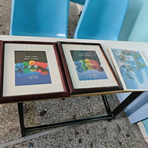Frames and small paintings used, set