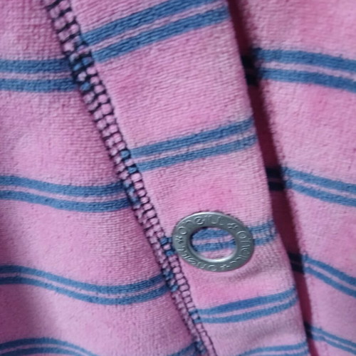 O'Neill vintage thick warm hoodie pink with blue stripes