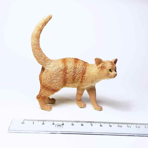 Cat plastic figure used, toy animal cat