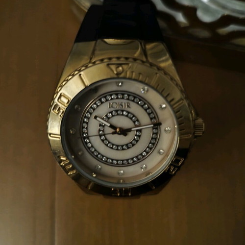 Loisir women's wristwatch gold with crystal 41 mm like new