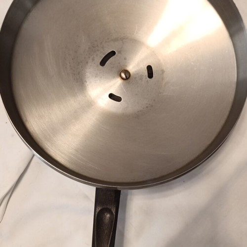 Vintage Stainless Steel Frying Pan 23cm with AMC Visiotherm Lid like new