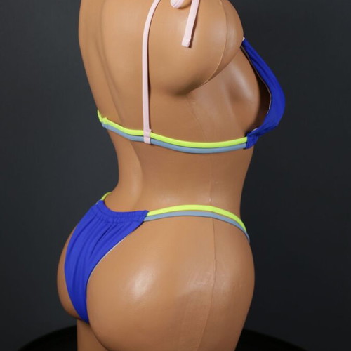 Bikini swimsuit new with dynamic colors, blue