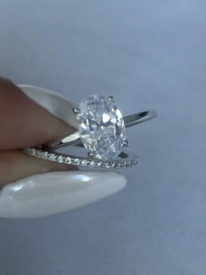 Silver ring set with zircon, new, size 55, 925 stamp