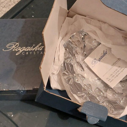 Rogaska vintage ashtrays new, authentic