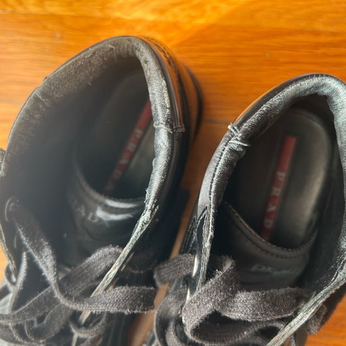Prada shoes used with sole defect, size 44.5, black