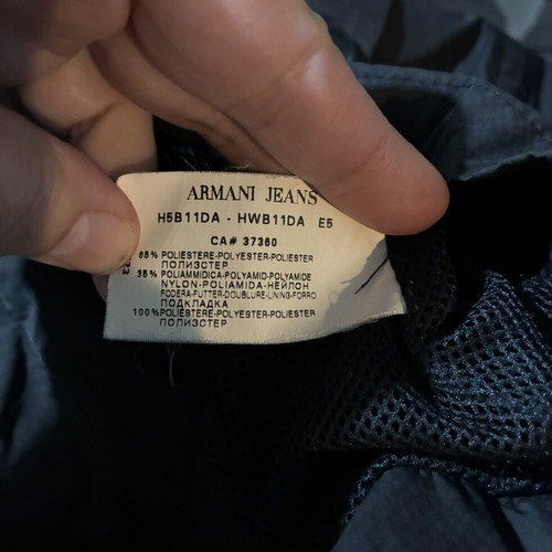 Armani jacket summer jacket with hood like new, black