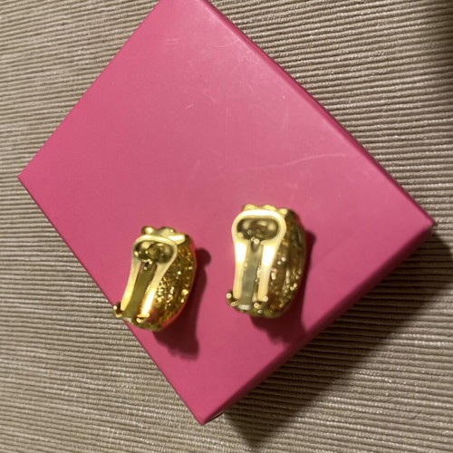 Stainless Steel Earrings clip-on, like new, gold tone