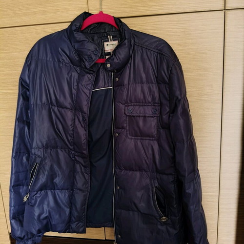 Jacket used, purple, size L with down filling