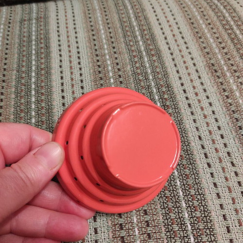 Metal tealight holder, orange