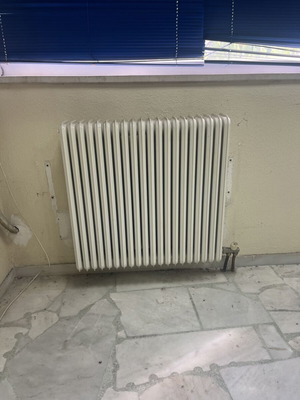Radiators used, 5 pieces 0.74 m and 3 pieces 0.88 m