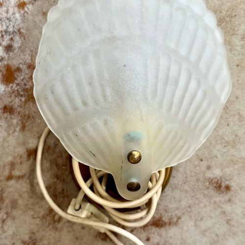 Vintage glass wall sconces used from the 1950s