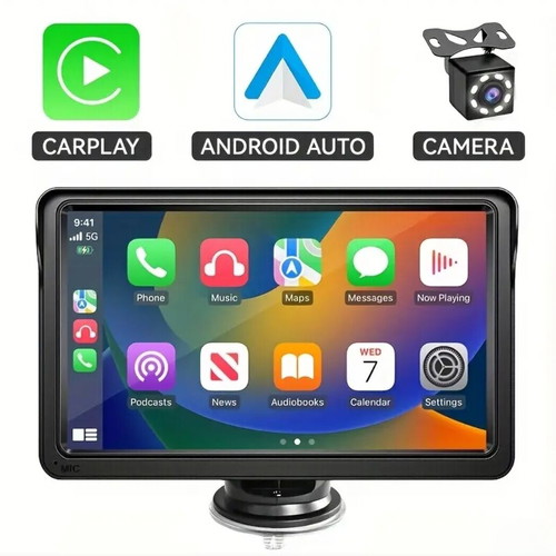 7" Android Auto/Car Play Screen with Rear Camera and Greek Menu new