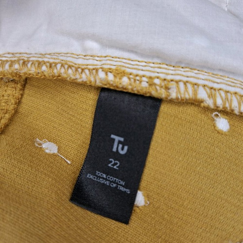 Cotton corduroy skirt TU mustard-yellow size 50-52 like new