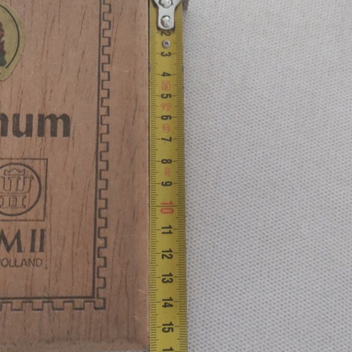 Optimum Willem II wooden cigar box used, empty for 10 cigars