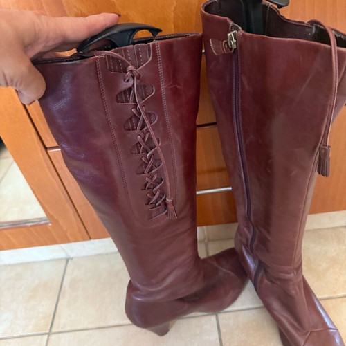 Leather boots, genuine leather, size 40