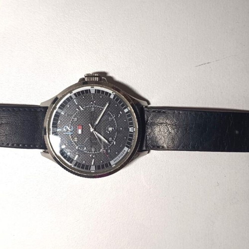Tommy Hilfiger men's watch used with blue leather strap