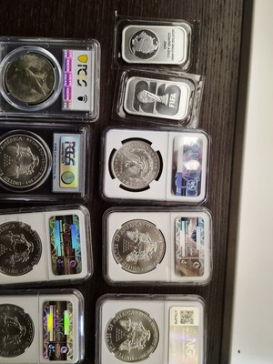 Certified American Silver Coins Collection, 2 FIFA One Troy Ounce
