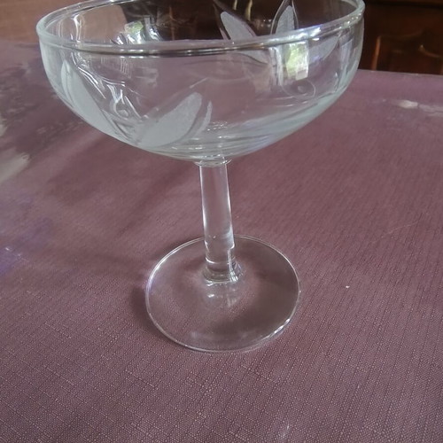 Crystal champagne glasses unused