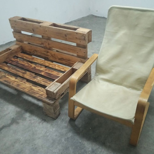 Ikea Pello armchair used with Ikea Lack wenge side table