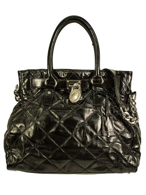Michael Kors Hamilton μαύρη τσάντα χειρός μεταχειρισμένη
