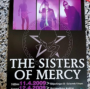 SISTERS OF MERCY PROMO GIG POSTER IN ATHENS-THESSALINIKI 2009 - ΑΦΙΣΑ