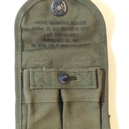 Cannabis cartridge pouch for 30 M-1 carbine and felt canteen case used