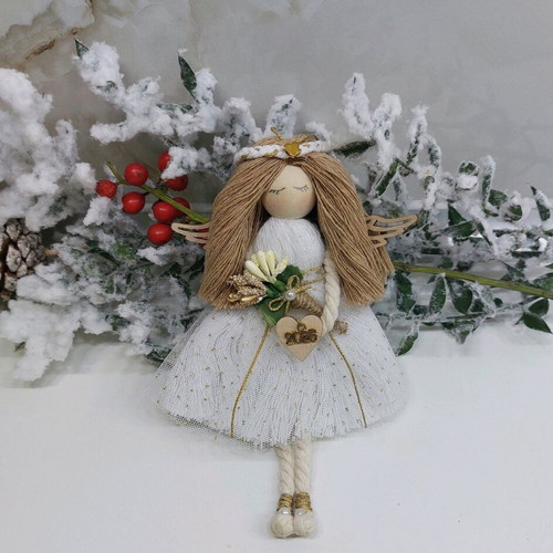 Handmade Christmas macrame angel new