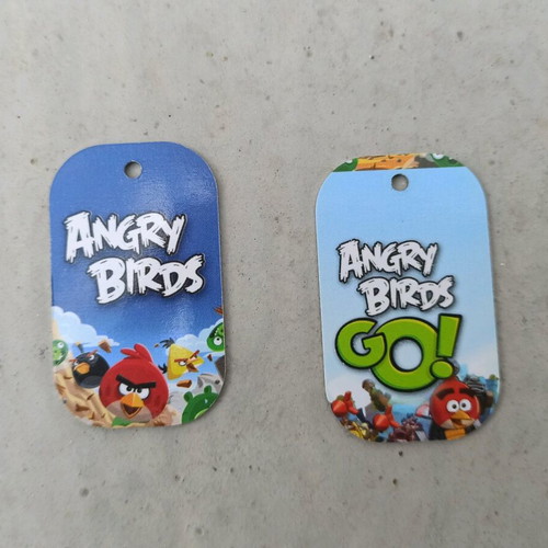 Angry Birds and Angry Birds Go metal tags like new