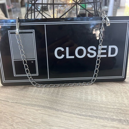 Open-Closed advertising sign new, 24/12 cm