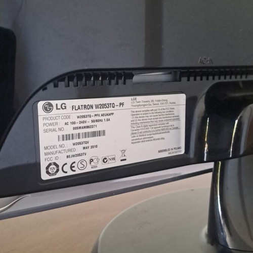 Flatron W2053TQ-PF monitor not working, for spare parts