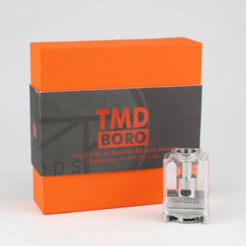 TMD Boro Tank 5ml like new with 5 MTL 0.8 ohm mesh coils