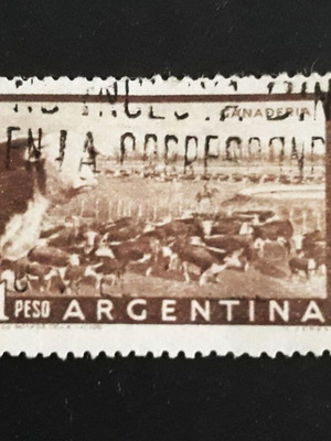 Σφραγίδα Argentina 1958 1p Bull's eye, σαν καινούργιο