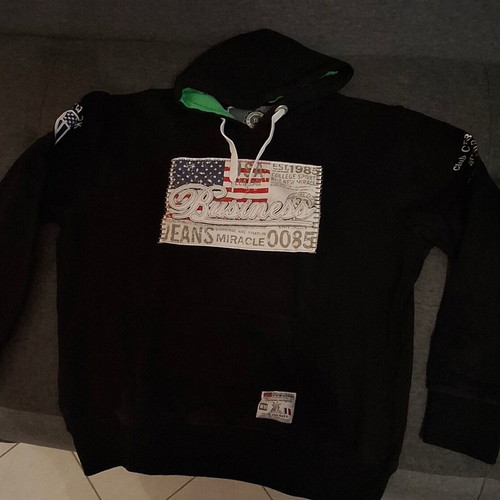Hooded sweatshirt black like new, size XXL