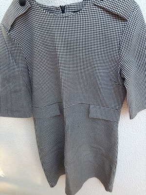 Zara checked dress like new, black and white