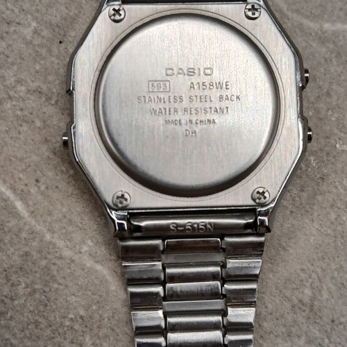 Casio Vintage A-158WEA-1EF watch like new with black frame