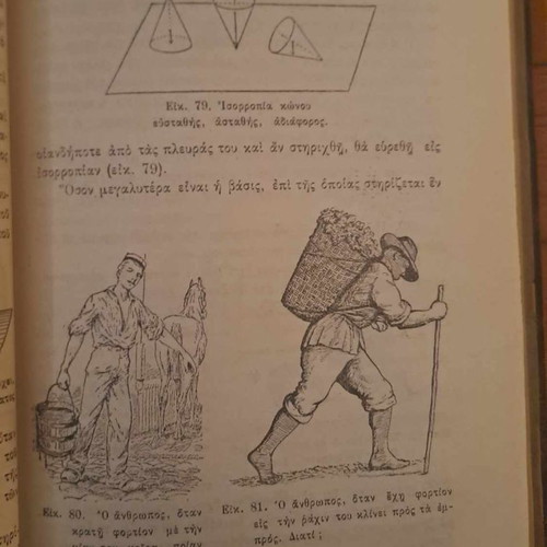 Stoicheia Physikis kai Chimeias with Mineralogy used school book 1935
