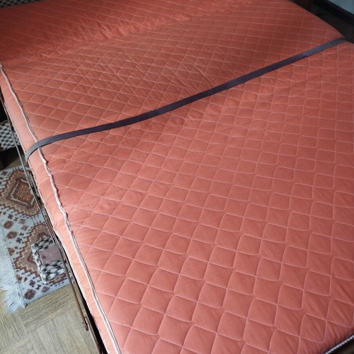 Vintage 3-Seater Sofa Bed Mid-Century with Viennese Cane and Wood used
