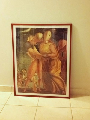 Giorgio de Chirico Hector and Andromache Museum Poster like new, wood frame