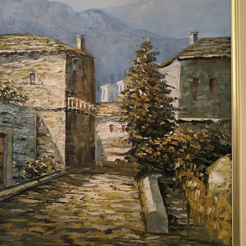 Oil painting signed, like new, framed