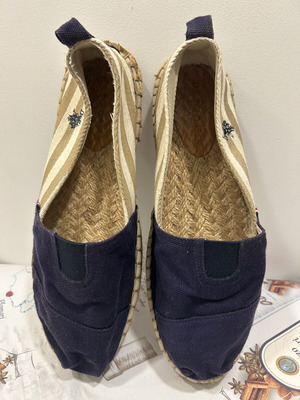 Ανδρικά εσπαντρίγιες U.S. POLO ASSN μεταχειρισμένα, καθημερινό στυλ, μέγεθος 43, λευκό και μπλε
