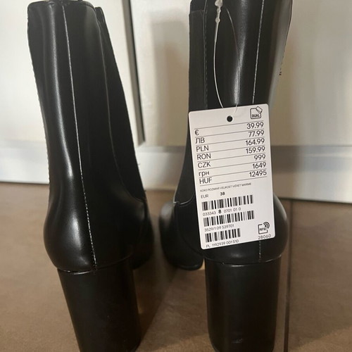 H&M Chelsea boots like new, size 37, black