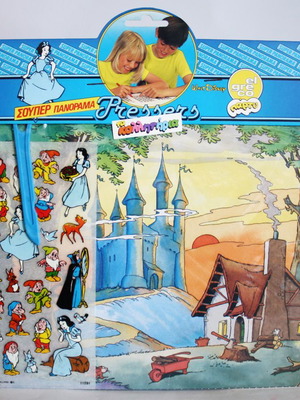 Χιονάτη και 7 νάνοι κολλητήρια πανόραμα 1984 vintage El Greco Disney καινούργια