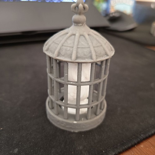 Hedwig figure with cage 3D printed, made to order