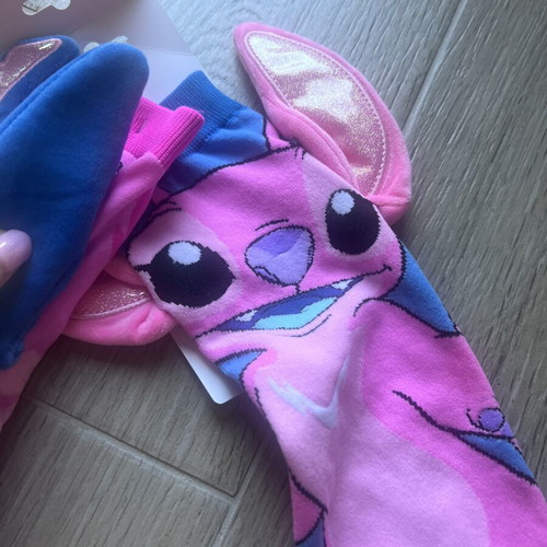 Madmia Stitch socks new, one size fits up to 41, blue and pink