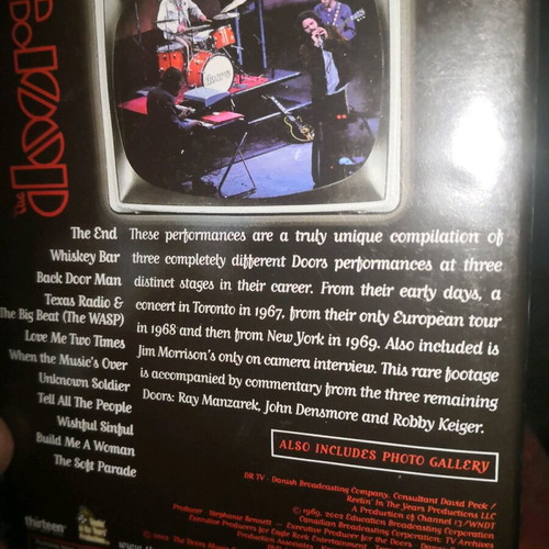 The Doors DVD Soundstage Performances like new