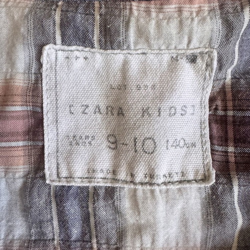 Boys shirt plaid pattern Zara kids 9-10 years like new