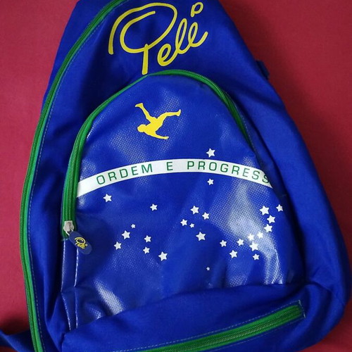 Pele Brazil football backpack for kids